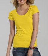 3604 LA T Junior Deep Scoop Longer Length T Yellow