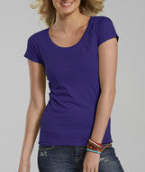3604 LA T Junior Deep Scoop Longer Length T Purple