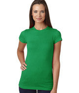 3605 LA T Juniors' Fine Jersey Vintage Longer Length T-Shirt Vintage Green