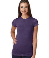 3605 LA T Juniors' Fine Jersey Vintage Longer Length T-Shirt Vintage Purple