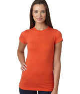 3605 LA T Juniors' Fine Jersey Vintage Longer Length T-Shirt Vintage Orange