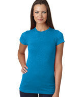 3605 LA T Juniors' Fine Jersey Vintage Longer Length T-Shirt Vintage Turquoise