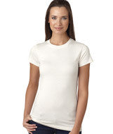 3616 LA T Juniors’ Fine Jersey Longer Length T-Shirt White