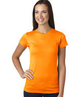 3616 LA T Juniors’ Fine Jersey Longer Length T-Shirt Mandarin