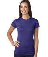 3616 LA T Juniors’ Fine Jersey Longer Length T-Shirt Purple