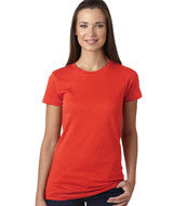 3616 LA T Juniors’ Fine Jersey Longer Length T-Shirt Fire