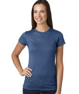 3616 LA T Juniors’ Fine Jersey Longer Length T-Shirt Indigo
