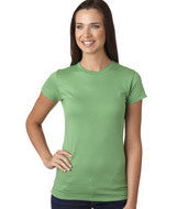 3616 LA T Juniors’ Fine Jersey Longer Length T-Shirt Grass