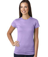 3616 LA T Juniors’ Fine Jersey Longer Length T-Shirt Lavender