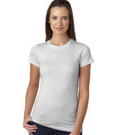 3616 LA T Juniors’ Fine Jersey Longer Length T-Shirt Silver