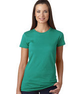 3616 LA T Juniors’ Fine Jersey Longer Length T-Shirt Jade