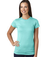 3616 LA T Juniors’ Fine Jersey Longer Length T-Shirt Chill