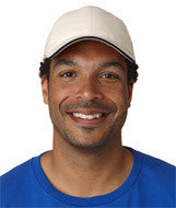3621 Bayside Brushed Twill Structured Sandwich Cap Stone/ Black