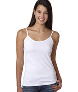 3623 LA T Junior Spaghetti Strap Tank White