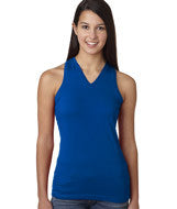 3624 LA T Junior V-Neck Racer Back Tank Royal