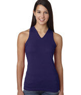 3624 LA T Junior V-Neck Racer Back Tank Purple