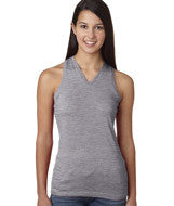 3624 LA T Junior V-Neck Racer Back Tank Heather (90/10)