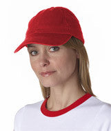 3630 Bayside Washed Chino Twill Unstructured Cap Red