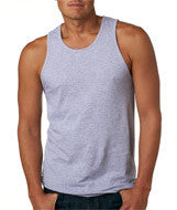 3633 Next Level Men's Premium Jersey Tank Heather Gray (90/10)