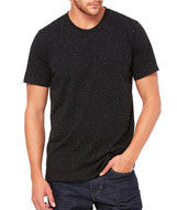 3650 Bella + Canvas Unisex Poly-Cotton Short-Sleeve Tee Black Speckled