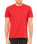 3650 Bella + Canvas Unisex Poly-Cotton Short-Sleeve Tee Red Speckled