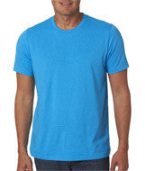 3650 Bella + Canvas Unisex Poly-Cotton Short-Sleeve Tee Neon Blue