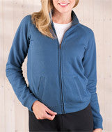 3655 LA T Ladies' French Terry Raglan Cadet Jacket Indigo