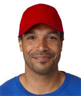 3660 Bayside Chino Twill Structured Cap Red