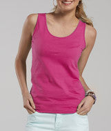 3690 LA T Juniors Fine Jersey Tank Hot Pink