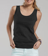 3690 LA T Juniors Fine Jersey Tank Black