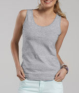 3690 LA T Juniors Fine Jersey Tank Heather