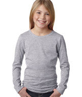 3711 Next Level The Princess Long-Sleeve Tee Heather Gray (90/10)