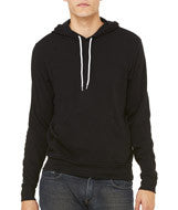 3719 Bella + Canvas Unisex Poly-Cotton Fleece Pullover Hoodie Black