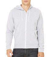 3739 Bella + Canvas Unisex Poly-Cotton Fleece Full-Zip Hoodie Athletic Heather
