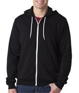 3739 Bella + Canvas Unisex Poly-Cotton Fleece Full-Zip Hoodie Black