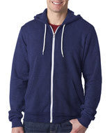 3739 Bella + Canvas Unisex Poly-Cotton Fleece Full-Zip Hoodie Navy