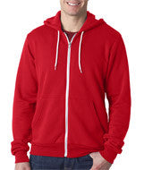 3739 Bella + Canvas Unisex Poly-Cotton Fleece Full-Zip Hoodie Red