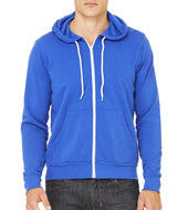 3739 Bella + Canvas Unisex Poly-Cotton Fleece Full-Zip Hoodie True Royal