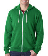 3739 Bella + Canvas Unisex Poly-Cotton Fleece Full-Zip Hoodie Kelly