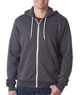 3739 Bella + Canvas Unisex Poly-Cotton Fleece Full-Zip Hoodie Asphalt