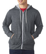 3739 Bella + Canvas Unisex Poly-Cotton Fleece Full-Zip Hoodie Digital Grey