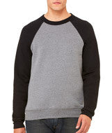 3901 Bella + Canvas Unisex Sponge Fleece Crew Neck Sweatshirt Deep Heather/ Black