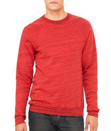 3901 Bella + Canvas Unisex Sponge Fleece Crew Neck Sweatshirt Red Marble Fleece