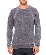 3901 Bella + Canvas Unisex Sponge Fleece Crew Neck Sweatshirt Grey Acid Wash