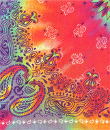 3905 Doggie Skins Bandana Tie Dye Paisley Print