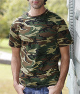 3906 Code Five Adult Camouflage T-Shirt Green Woodland