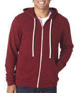 3909 Bella + Canvas Unisex Triblend Sponge Fleece Full-Zip Hoodie Dark Red TriBlend