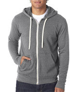 3909 Bella + Canvas Unisex Triblend Sponge Fleece Full-Zip Hoodie Grey TriBlend