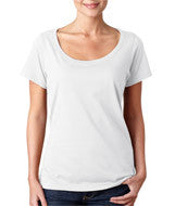 391 Anvil Ladies’ Featherweight Scoop Tee White