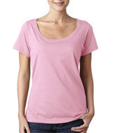 391 Anvil Ladies’ Featherweight Scoop Tee Charity Pink